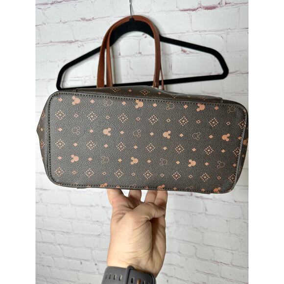 Magically Inspired Brown Faux Leather Handbag Travel Tote Purse - Picture 5 of 6